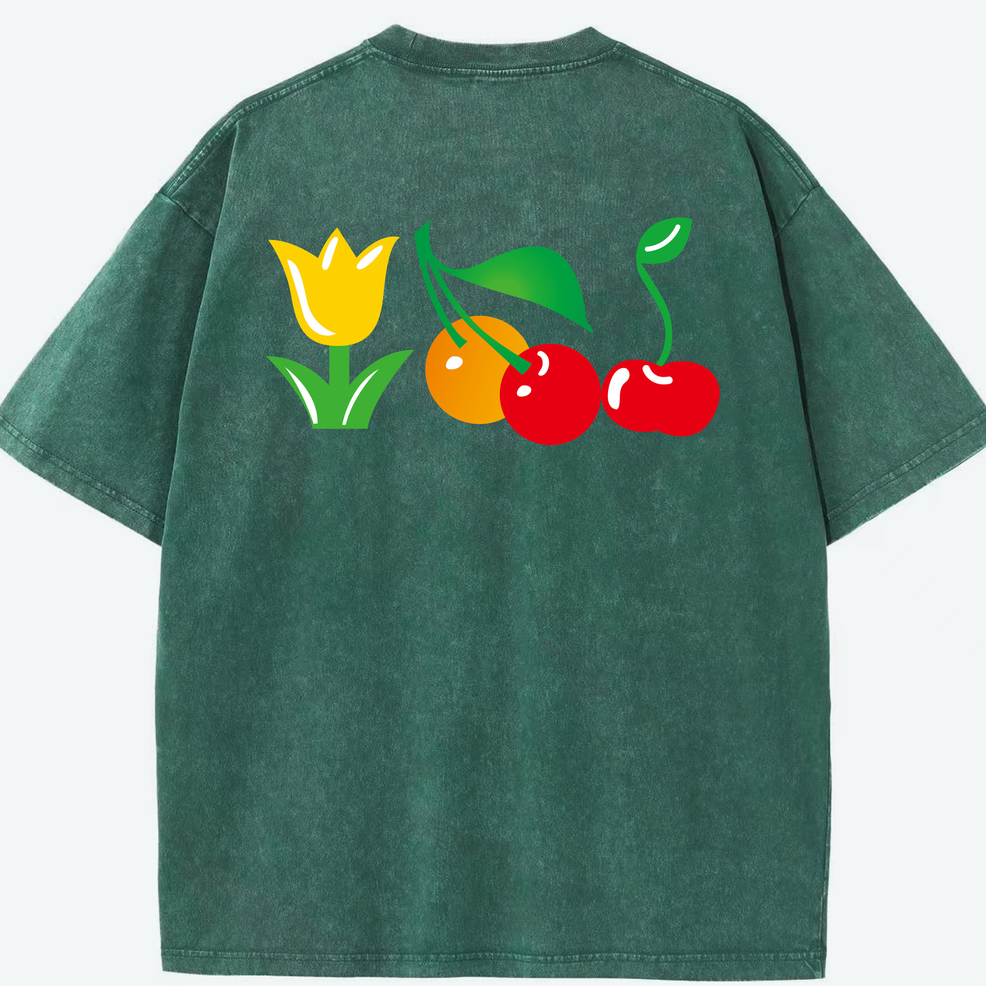 （画像用） Hello Kitty ハローキティ 綿100% ヴィンテージ風 半袖Tシャツ（背面プリント）